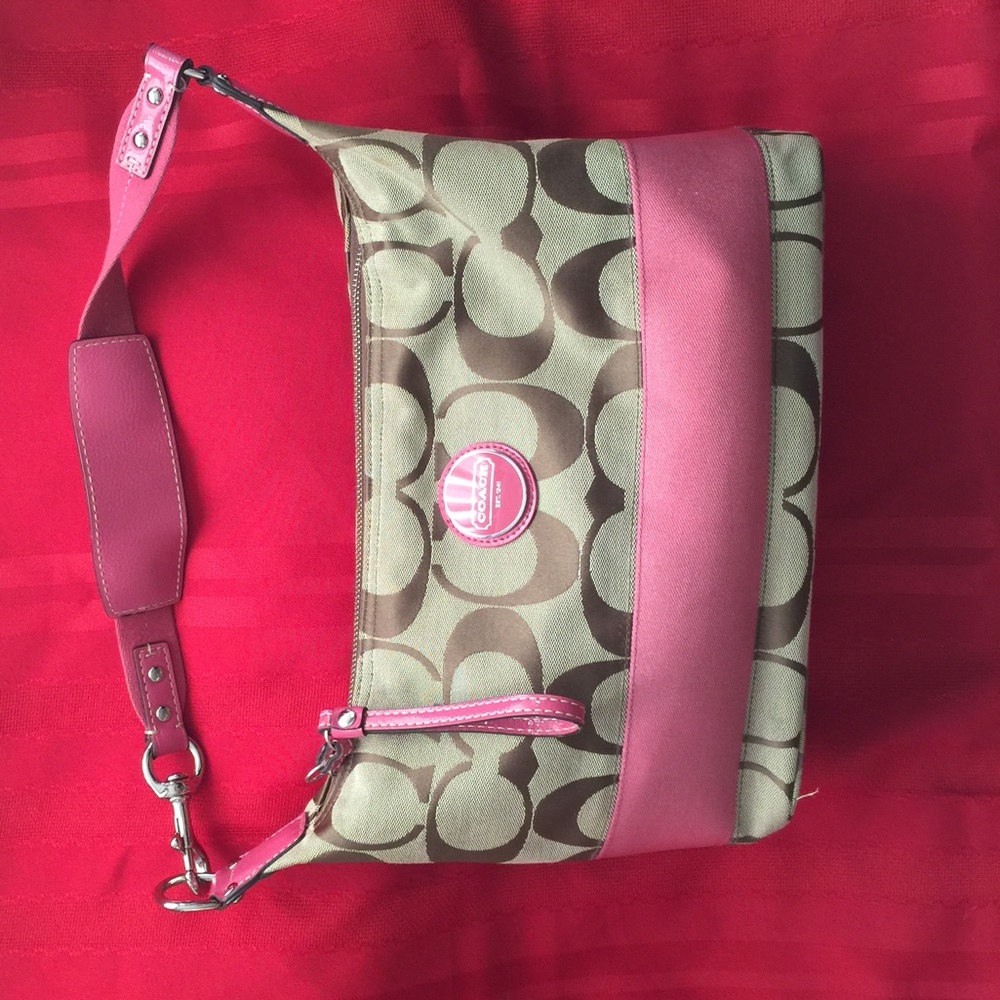 Coach signature handbag
